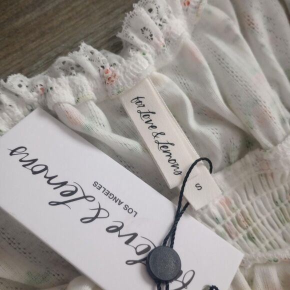 For Love & Lemons White Floral Coquette Dress - Picture 4 of 4